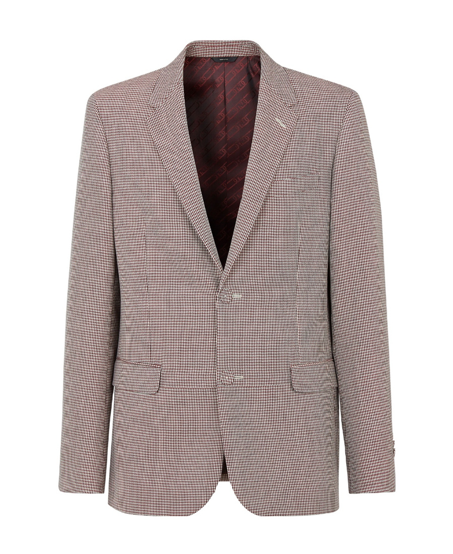 Fendi Single-breasted Houndstooth Blazer In Multicolor