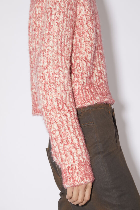 Acne Studios Off White Wool Blender Jumper In Pink