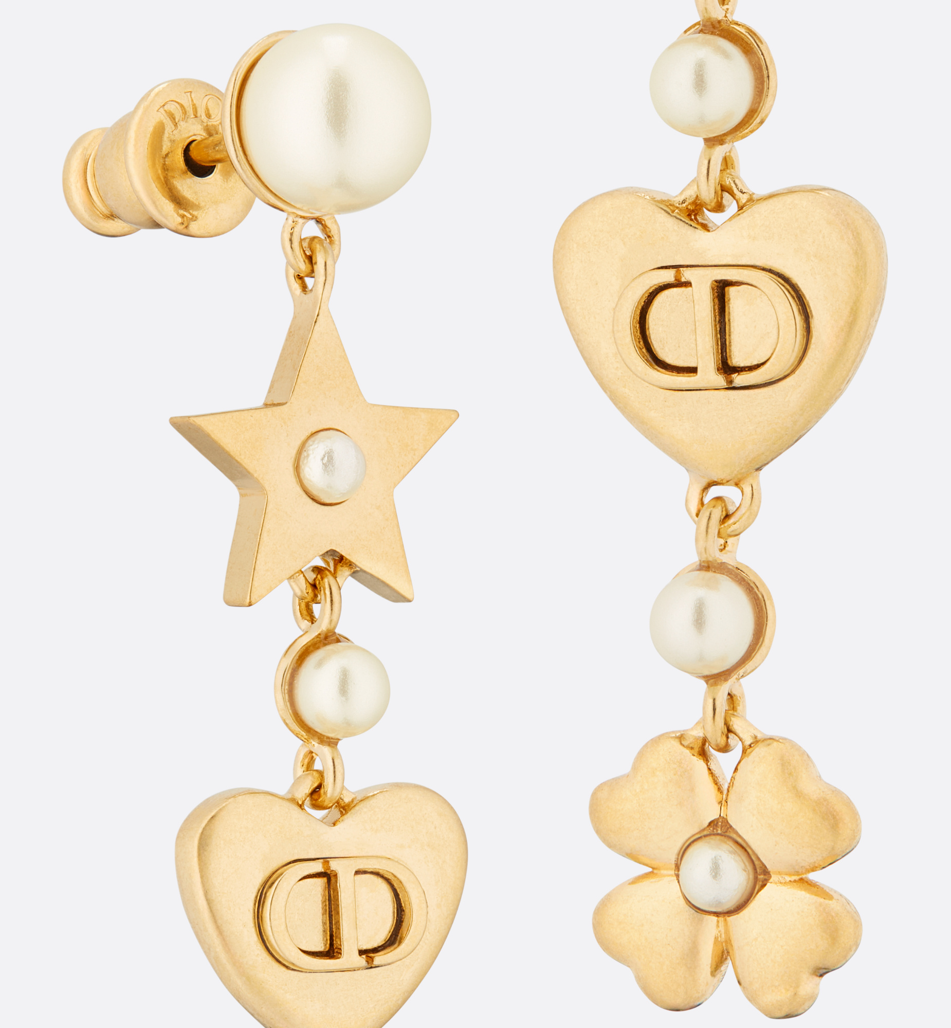 Dior Lucky Earrings In Gold