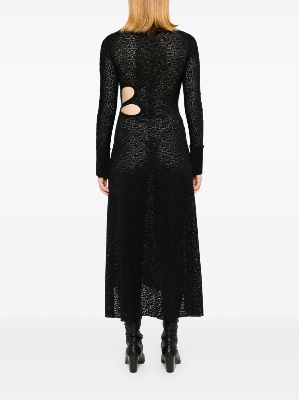 VICTORIA BECKHAM FLORAL-EMBROIDERY DRESS