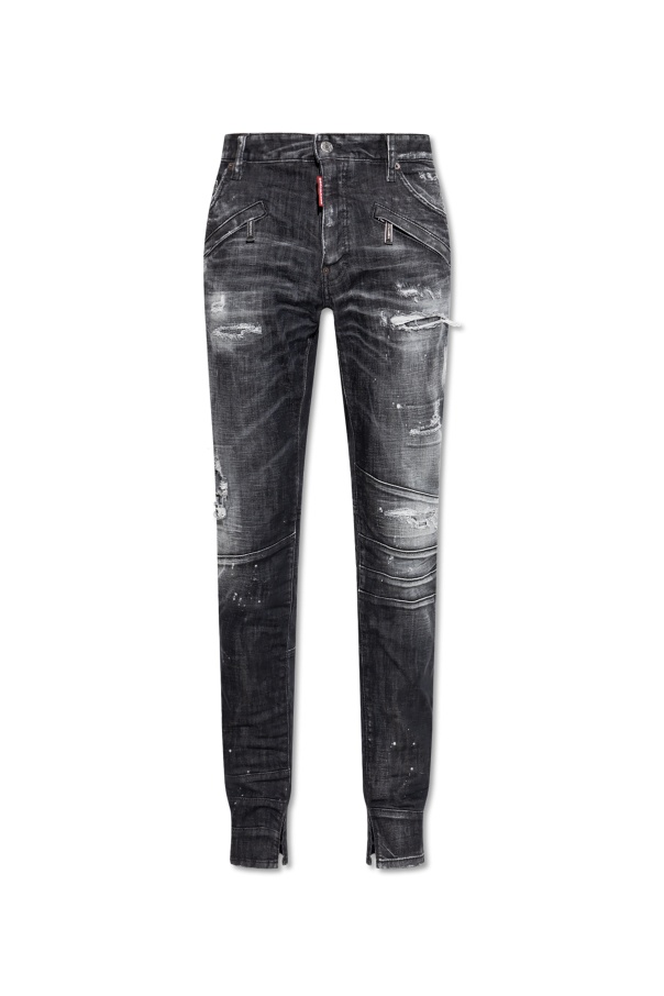 Dsquared2 Belt-loop Jeans In Black
