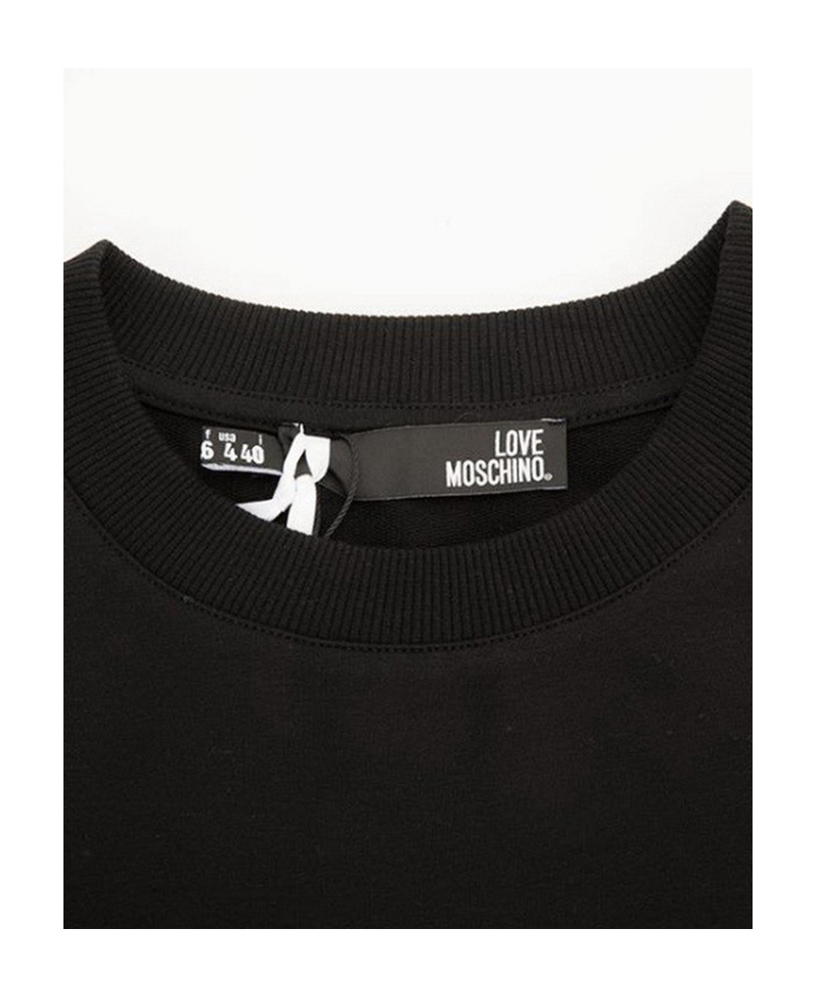 Moschino Logo T-shirt Dress In Black