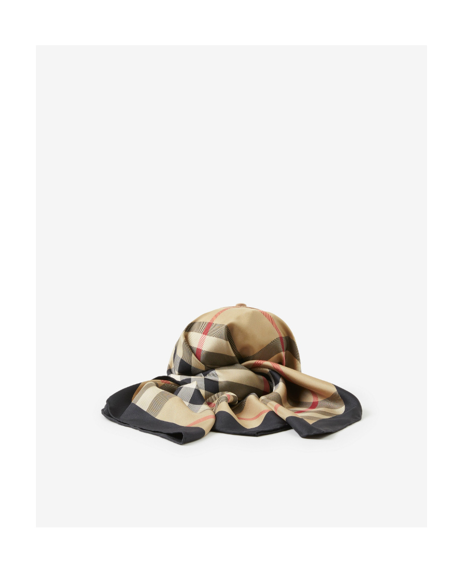 Burberry Scarf-detail Baseball Cap In Nude