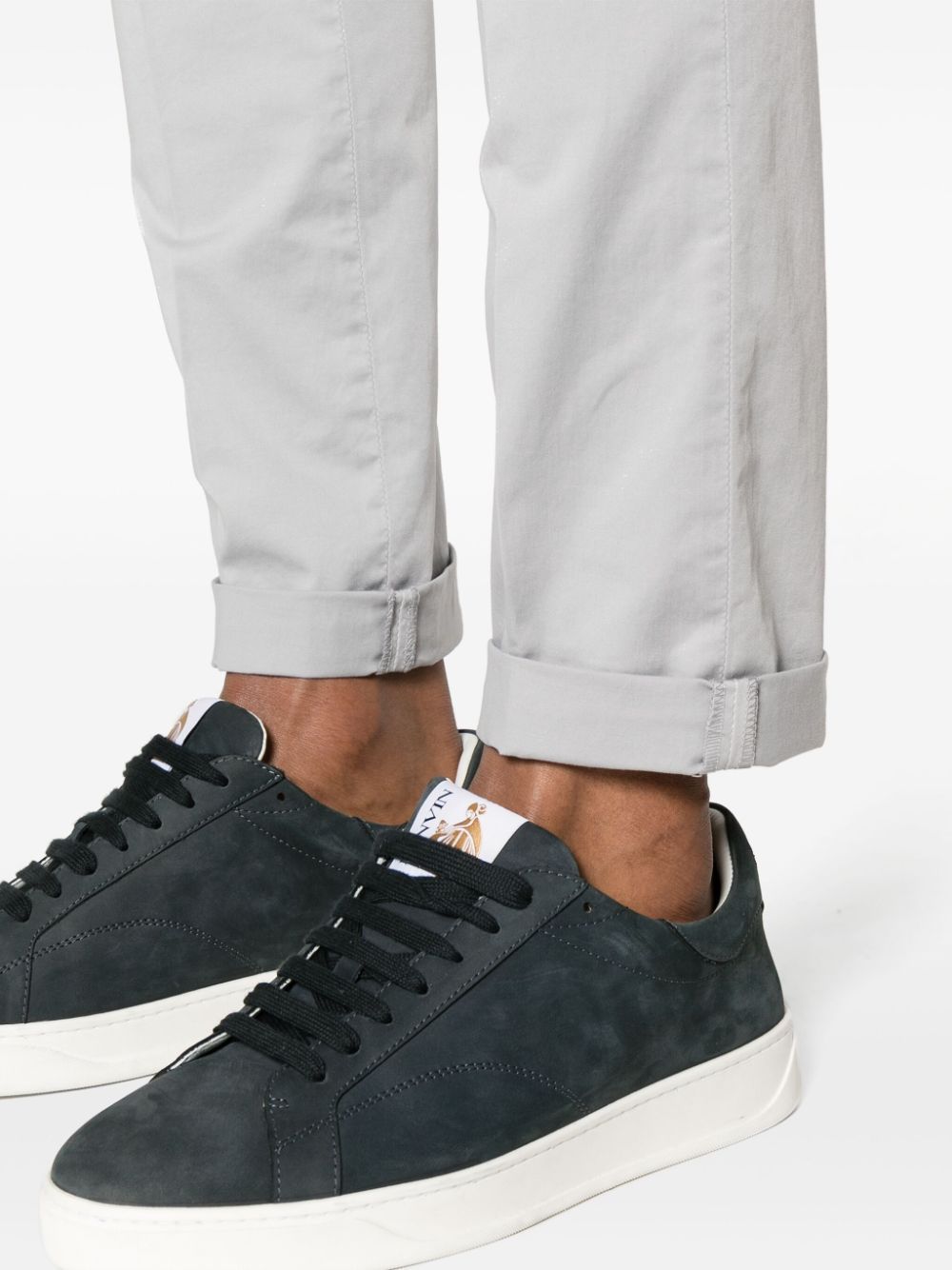 Dondup Gaubert Mid-rise Slim-fit Trousers In White