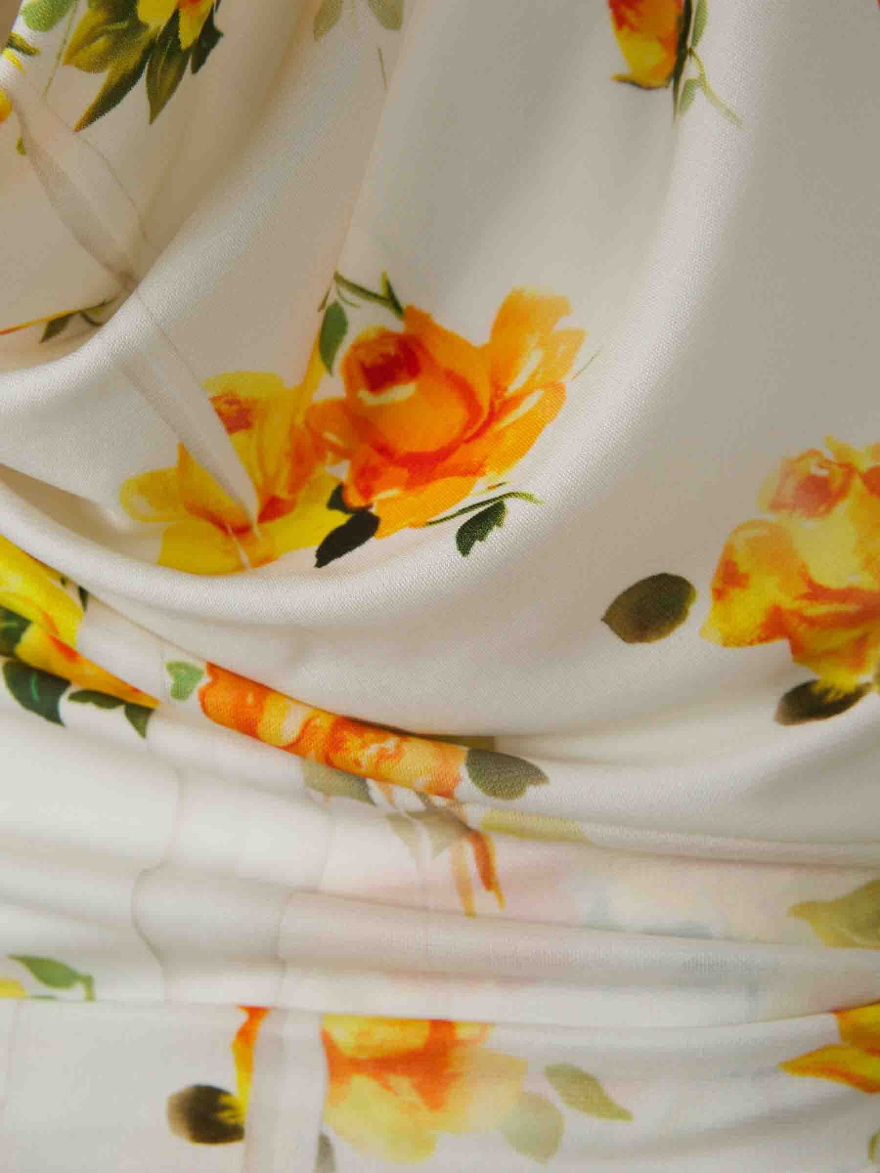 Acne Studios White & Orange Rose Camisole In White