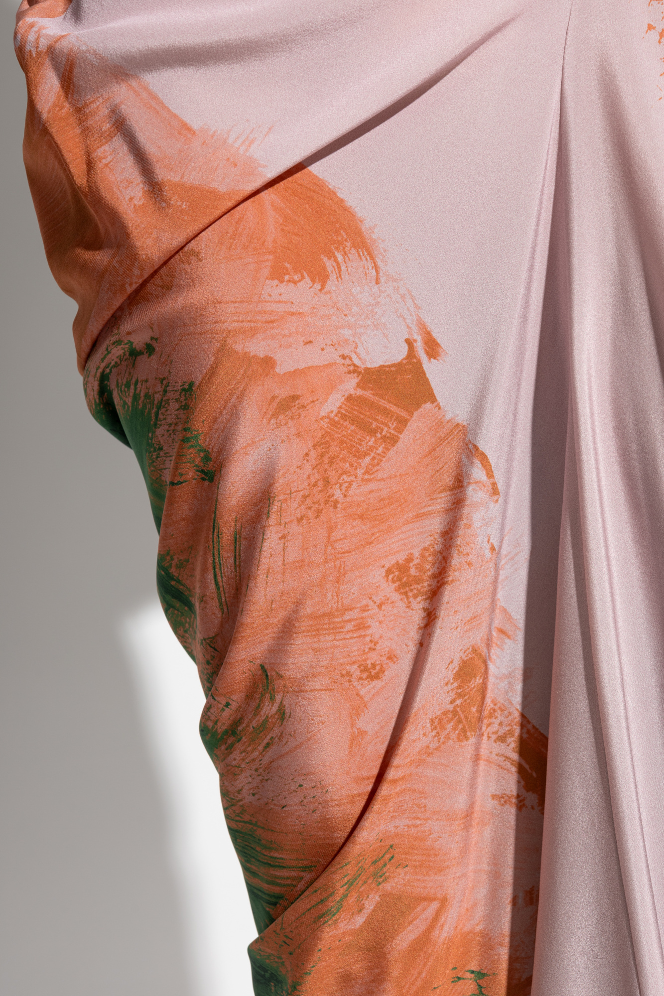 Dries Van Noten Long Draped Skirt In Pink
