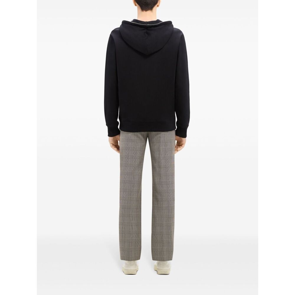 Courrèges Zipped Fleece Hoodie In Black