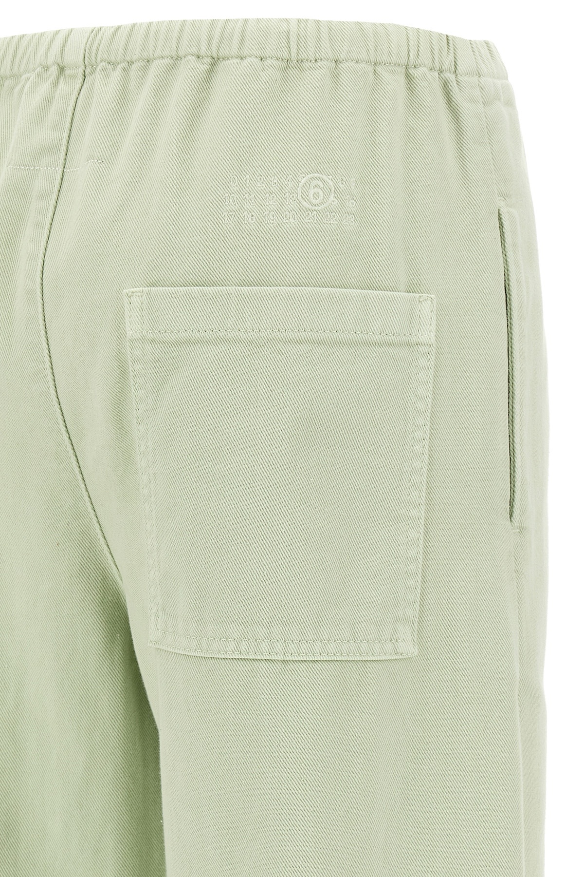 Shop Mm6 Maison Margiela Cotton Trousers In Green