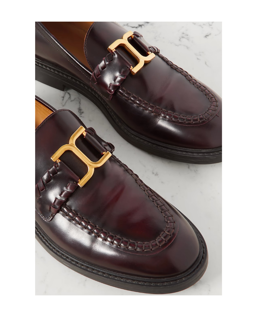 Chloé Marcie Black Brushed Calf Leather Loafer In Black