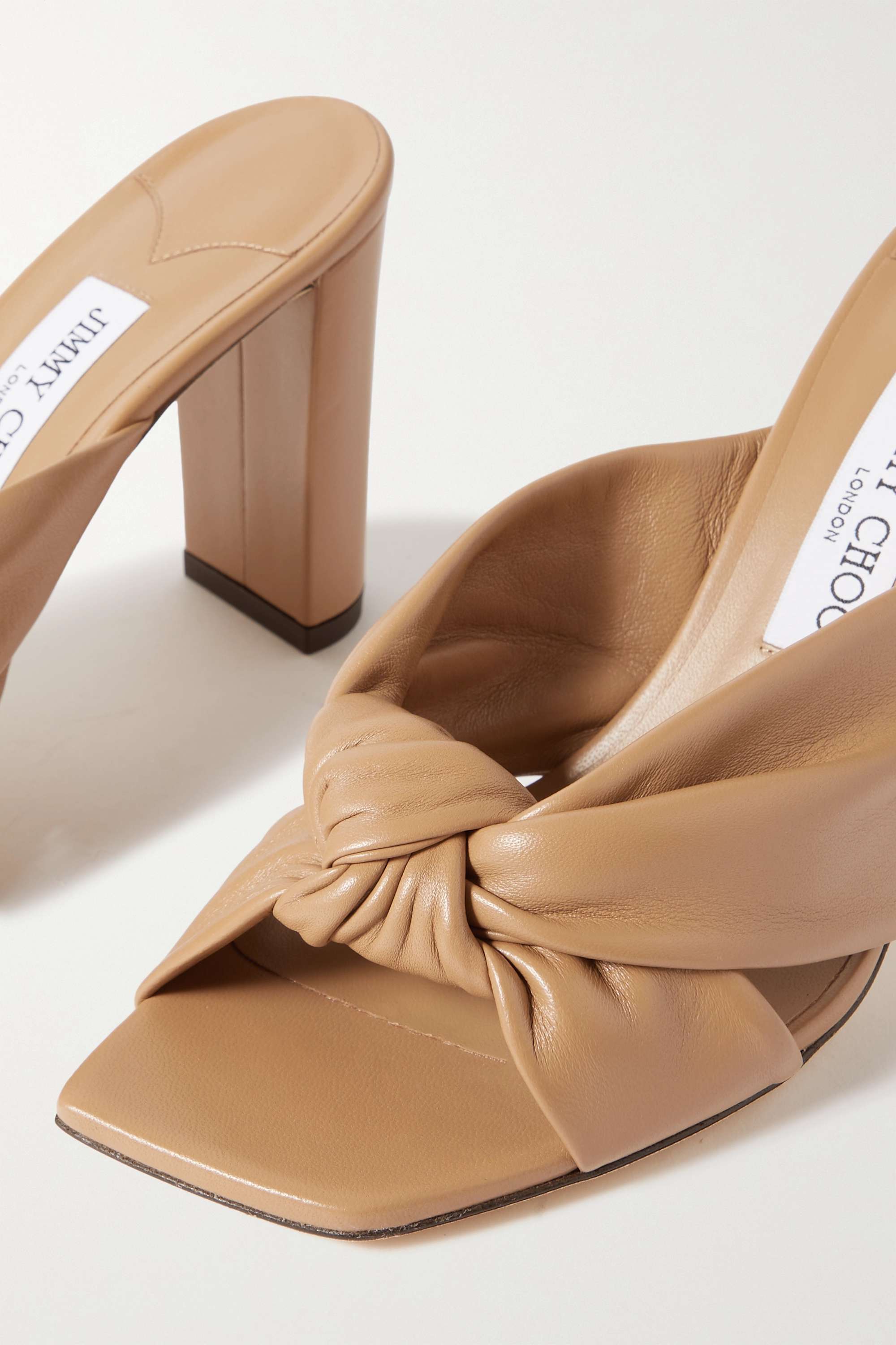 Jimmy Choo Avenue Crisscross Slide Sandals In Nude