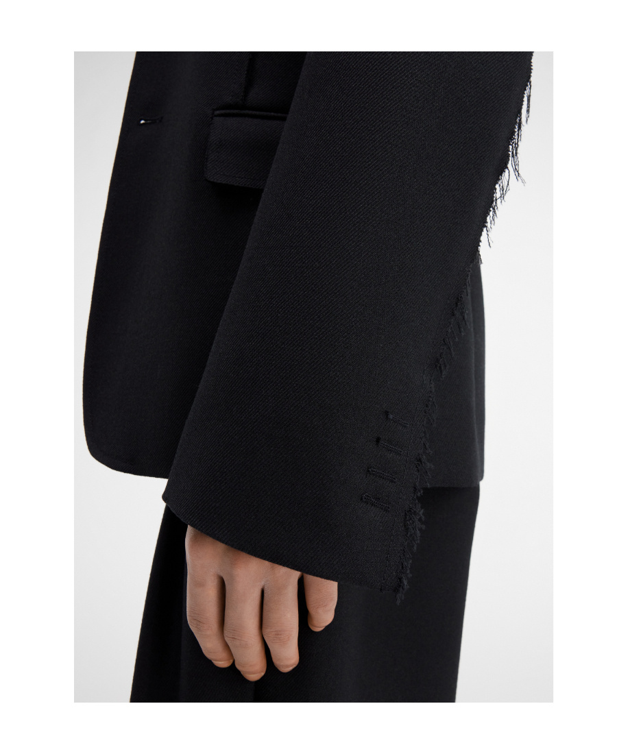 Jacquemus Single-breasted Virgin-wool Blazer In Black