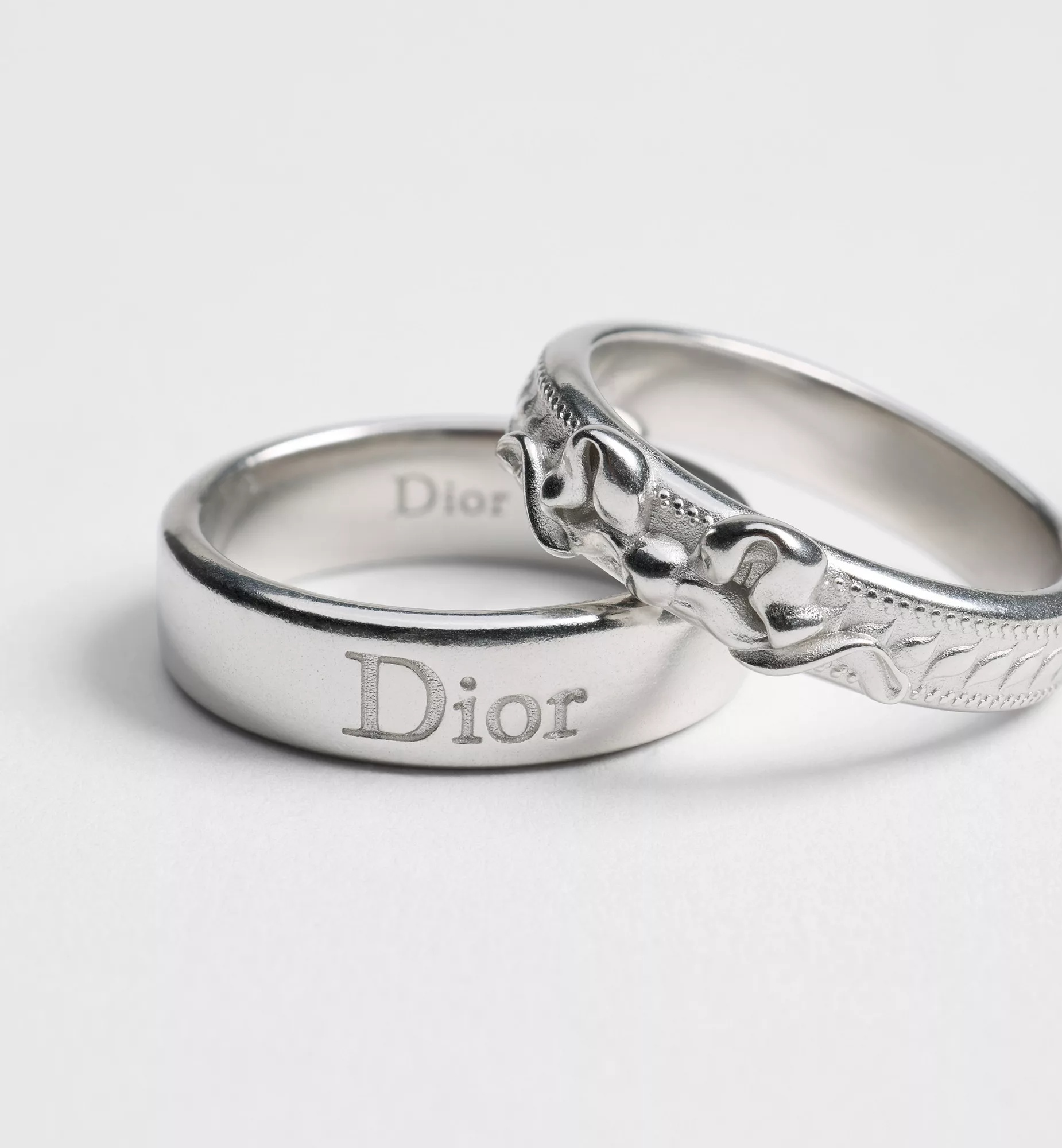 Dior Médaillon Ring Set In Silver
