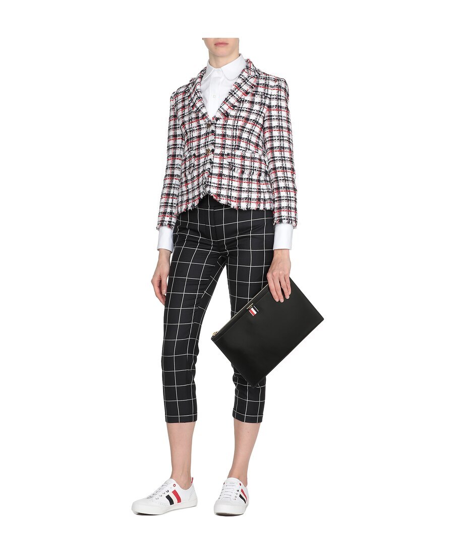 Shop Thom Browne Zippered Clutch In Black