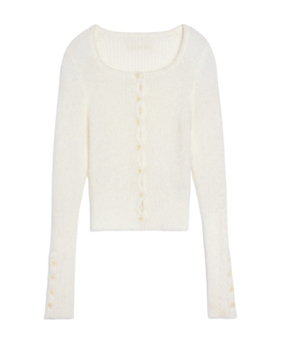 Jacquemus La Maille Piccinni Knitted Cardigan In White