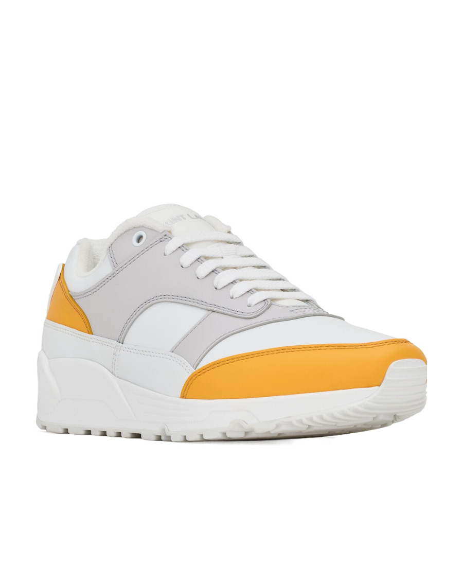 Saint Laurent Bump Colour-block Sneakers In White