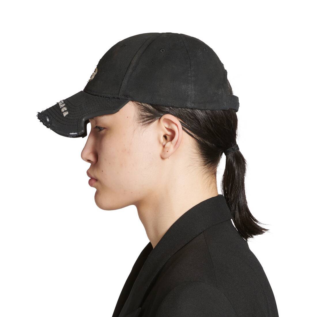 BALENCIAGA UNITY SPORTS ICON CAP IN BLACK/WHITE