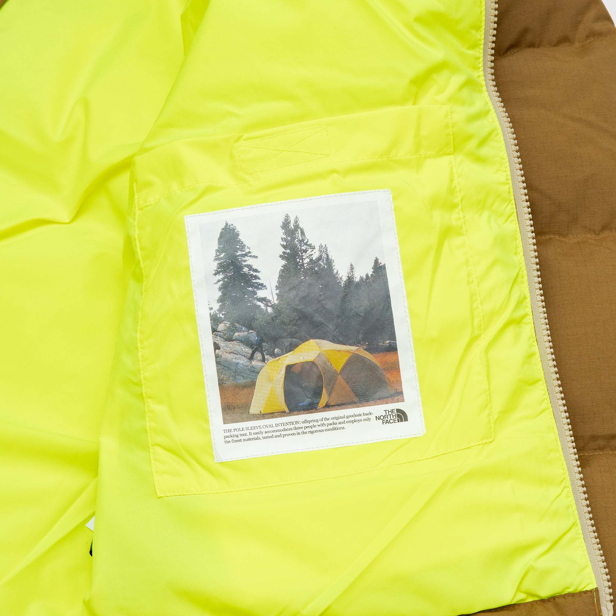 The North Face Two-tone Puffer Jacket In Brown