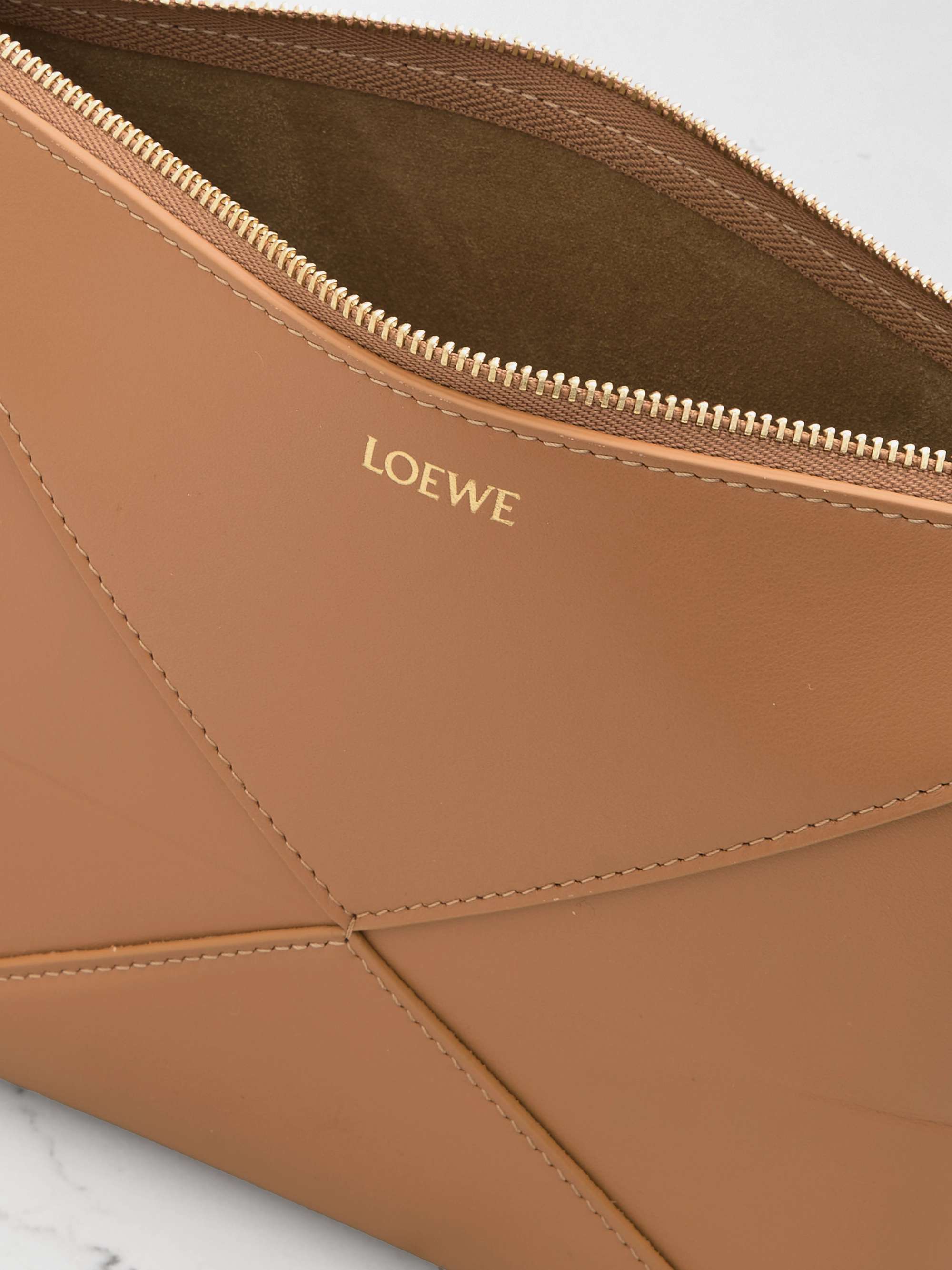 Loewe Puzzle Fold Pouch In Brown