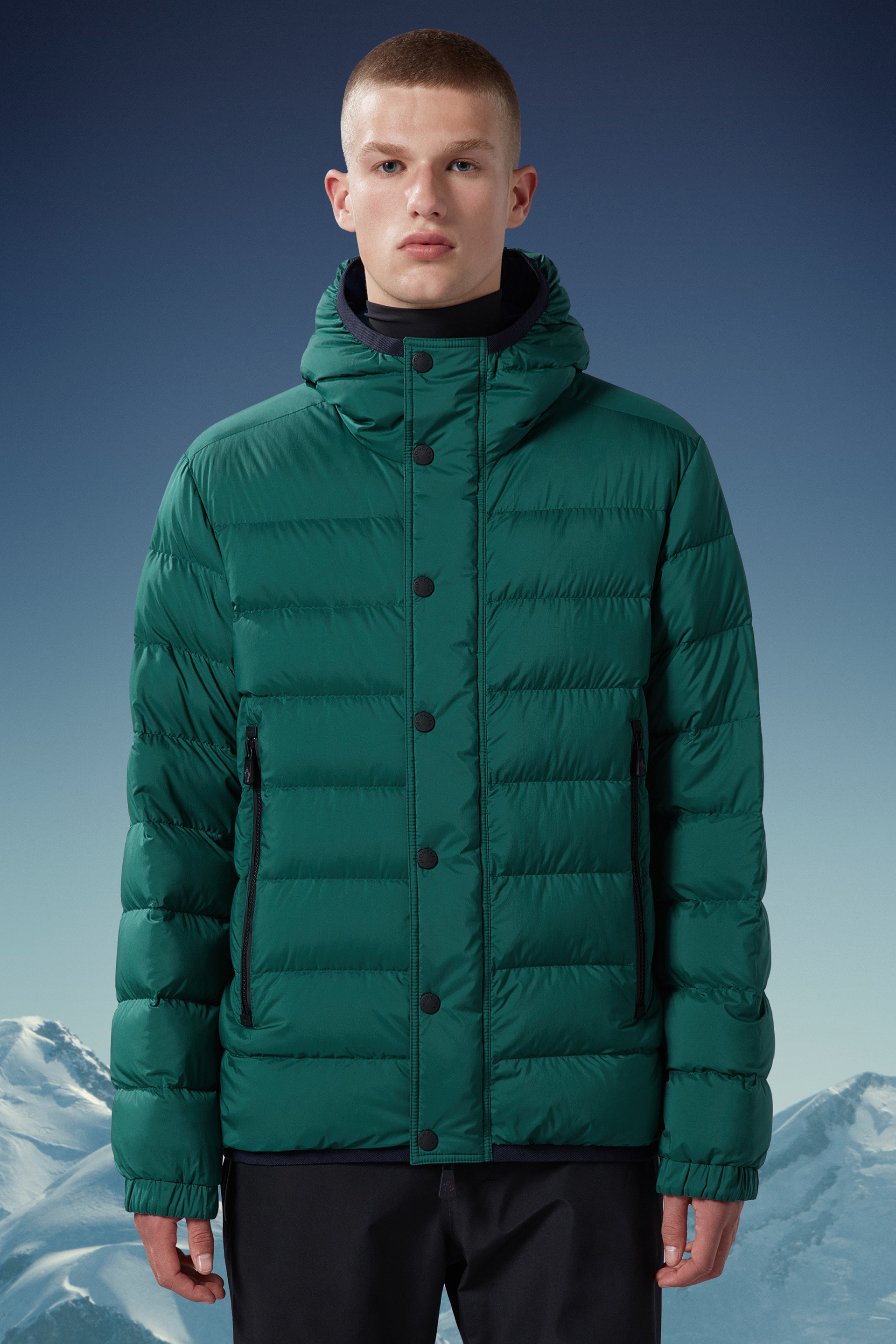 Moncler Rosiere Reversible Down Jacket In Blue