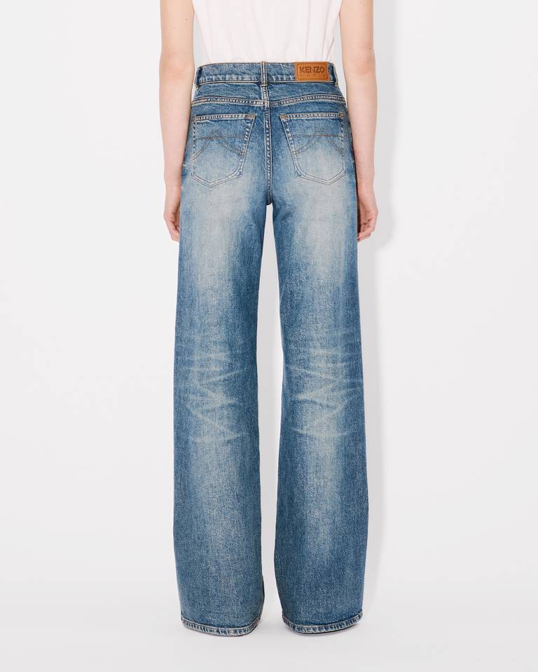 Kenzo Belt-loop Jeans In Blue