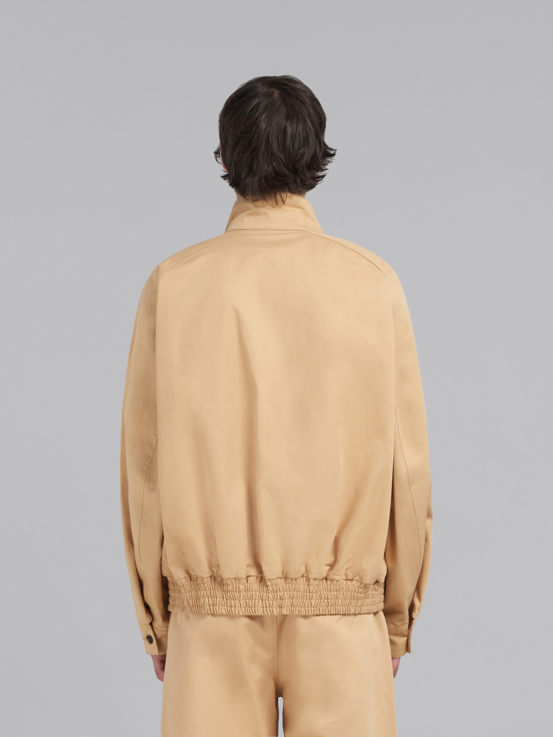 Shop Marni Beige Bio Gabardine Oversized Bomber In Nude