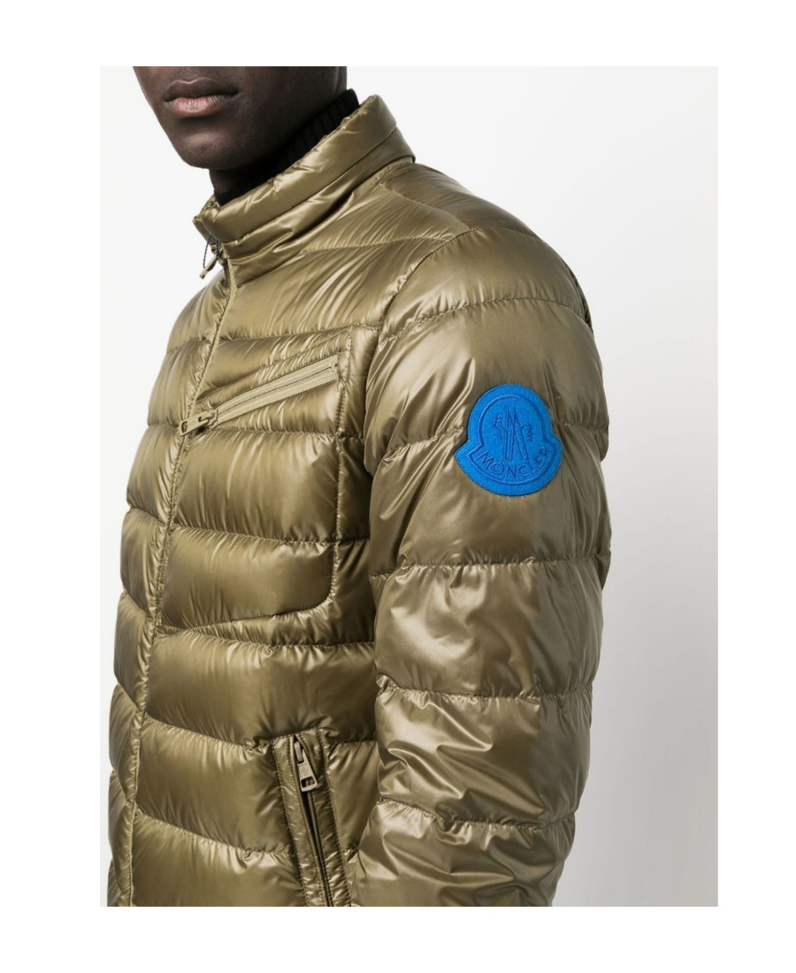 Moncler Zip-fastening Padded Jacket In Green