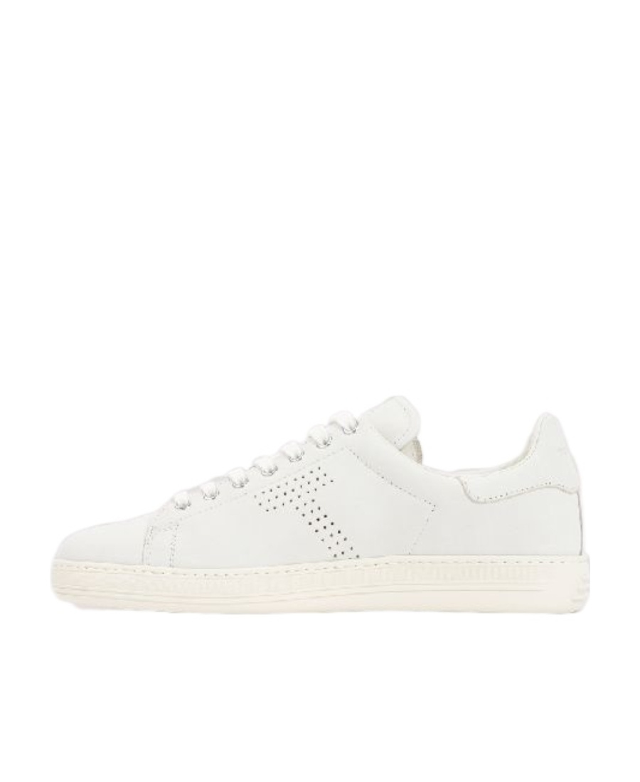 Shop Tom Ford Logo Lace Up Casual Sports Shoes In White