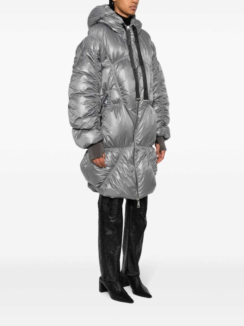 Khrisjoy Metallic-effect Padded Coat In Gray