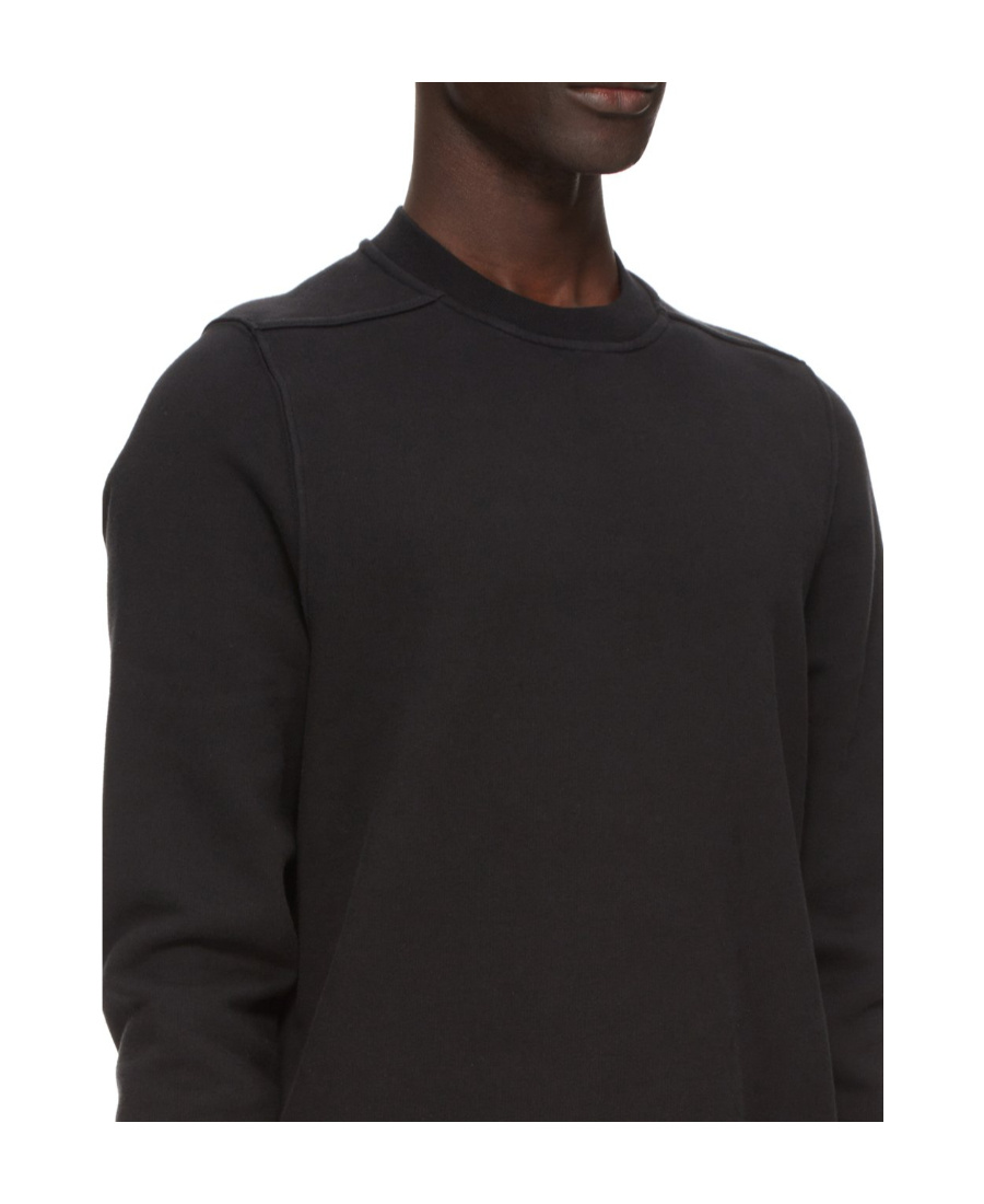Rick Owens Drkshdw Logo-patch Cotton Sweatshirt In Black