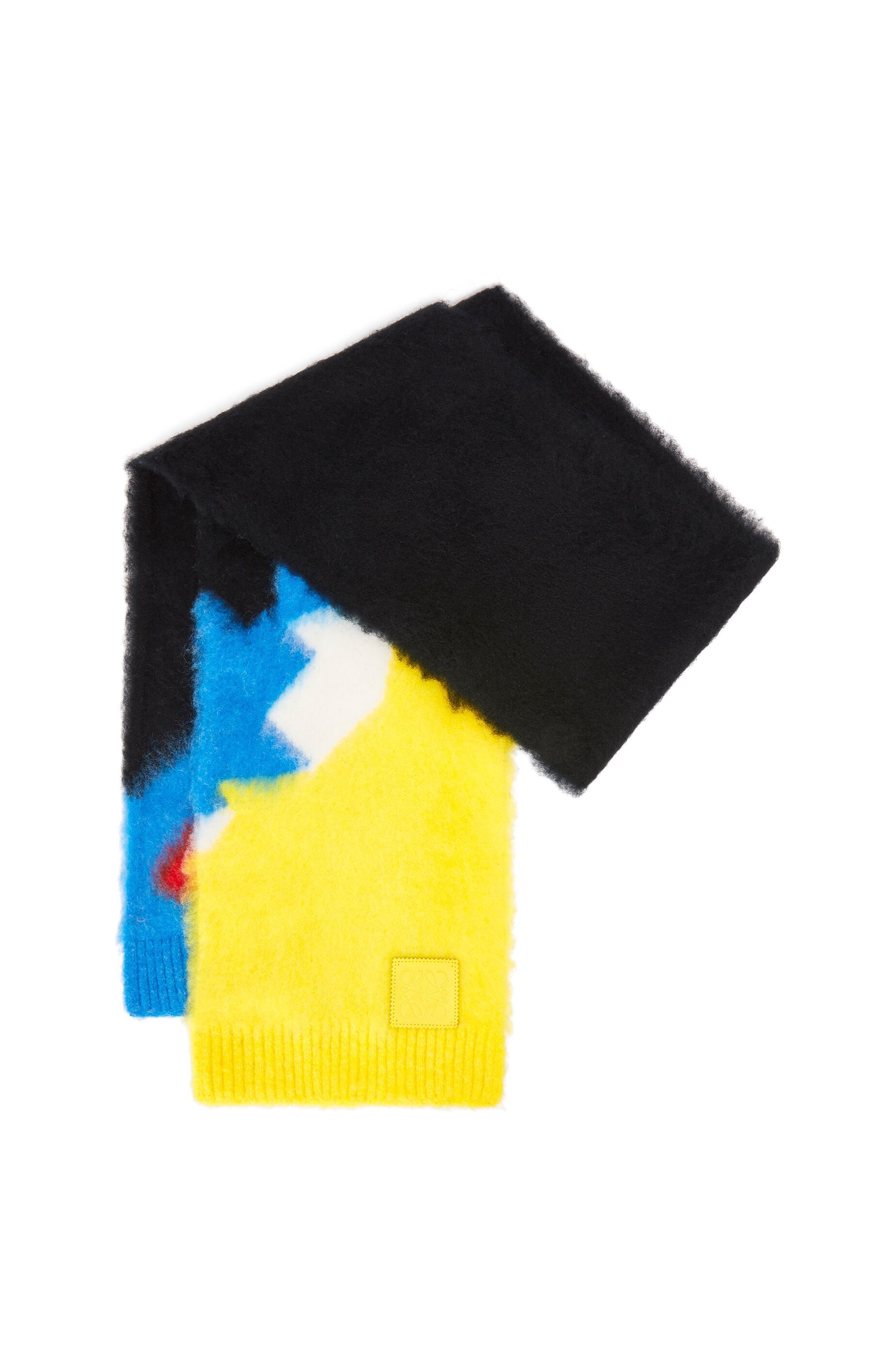 LOEWE COLOUR-BLOCK KNITTED SCARF