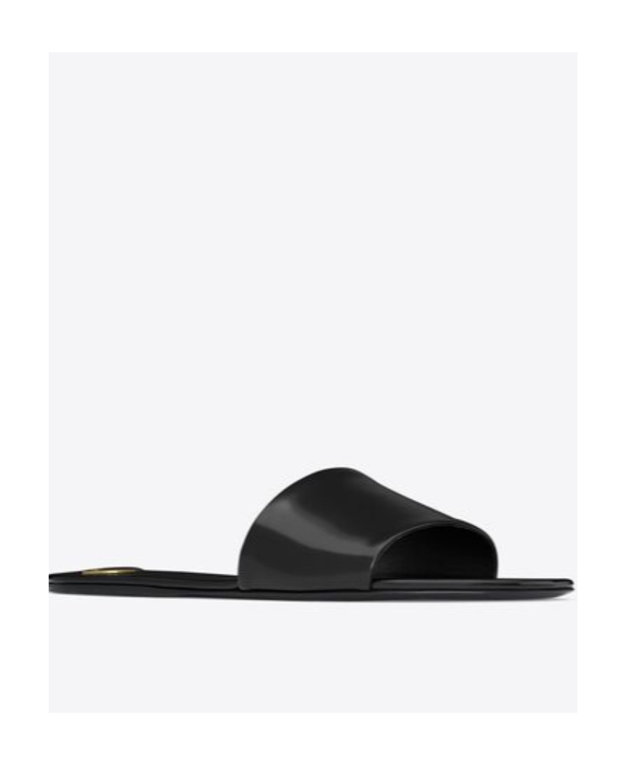 Saint Laurent Carlyle Slip-on Slides In Black