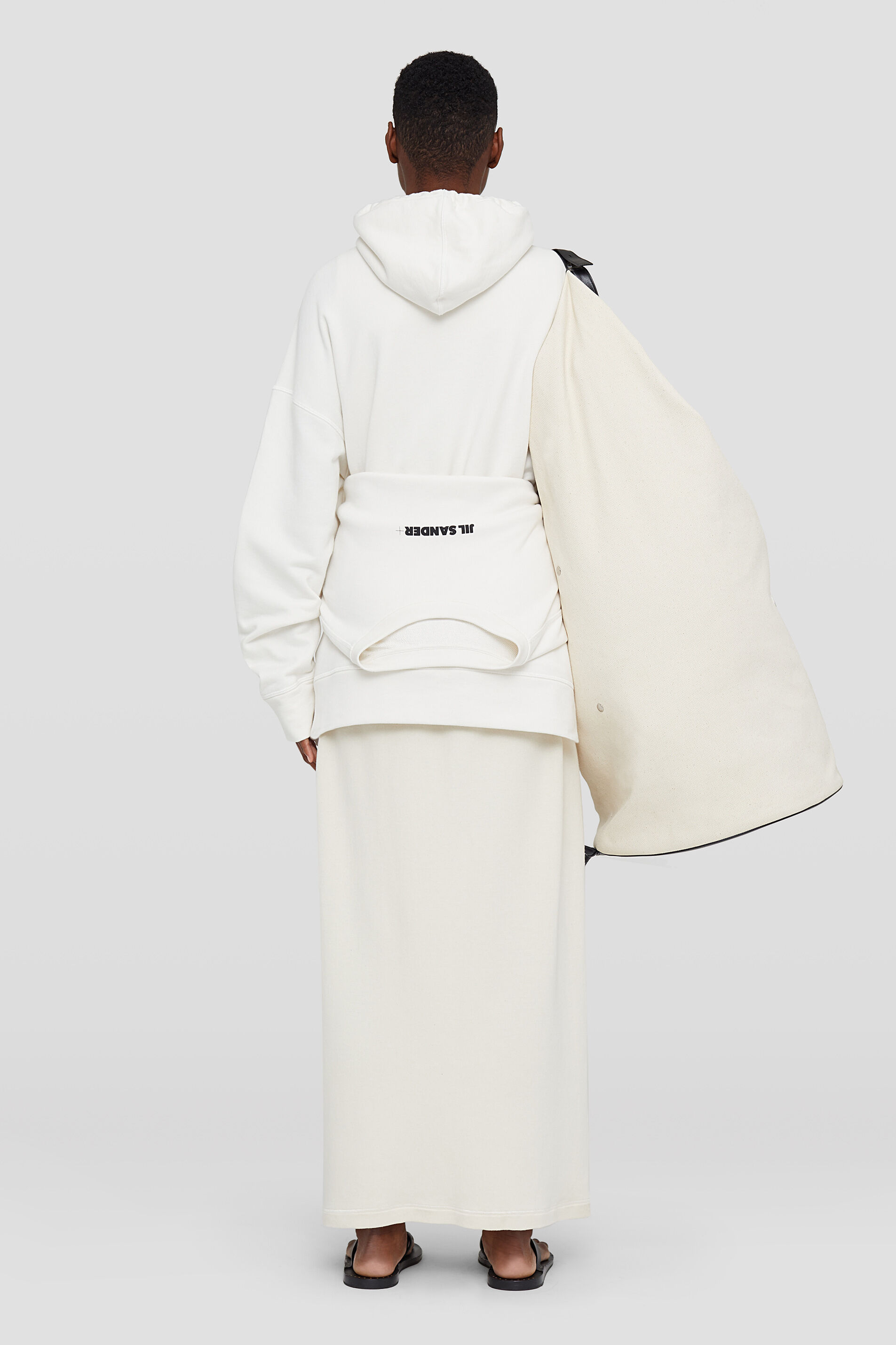 Shop Jil Sander Logo-print Hoodie In White