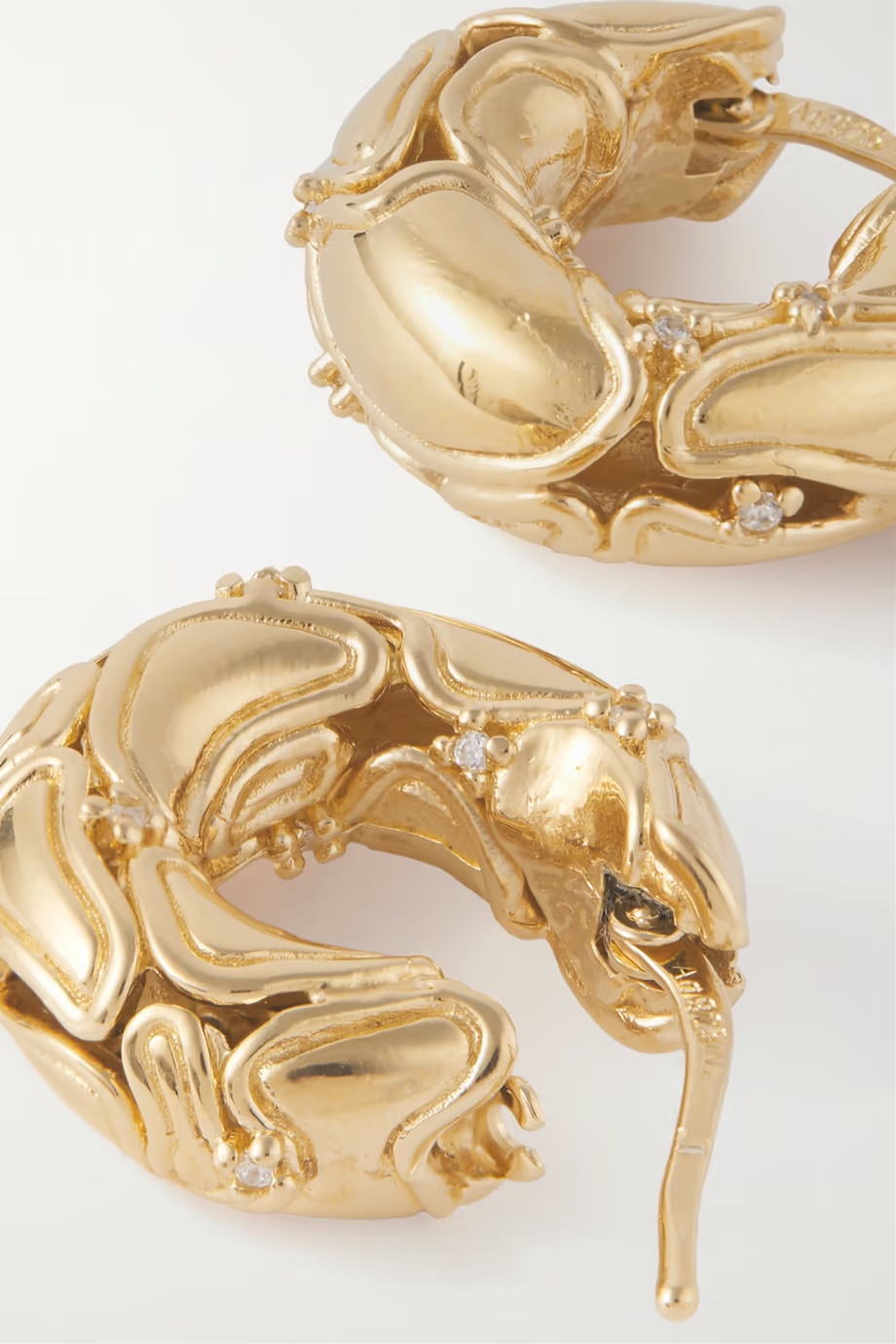 Bottega Veneta Hoop Earrings In Yellow