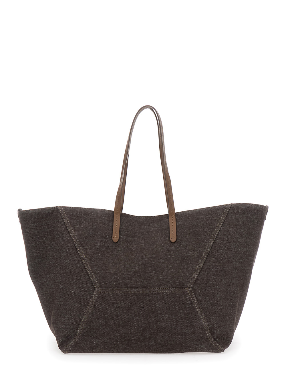 BRUNELLO CUCINELLI STITCHING DETAIL SHOULDER BAG