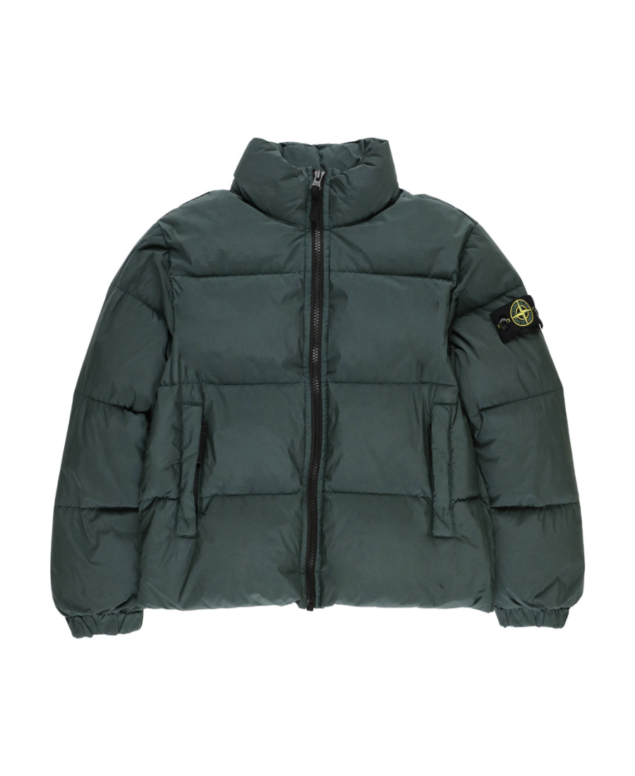 Stone Island Compass-badge Padded Jacket In Green