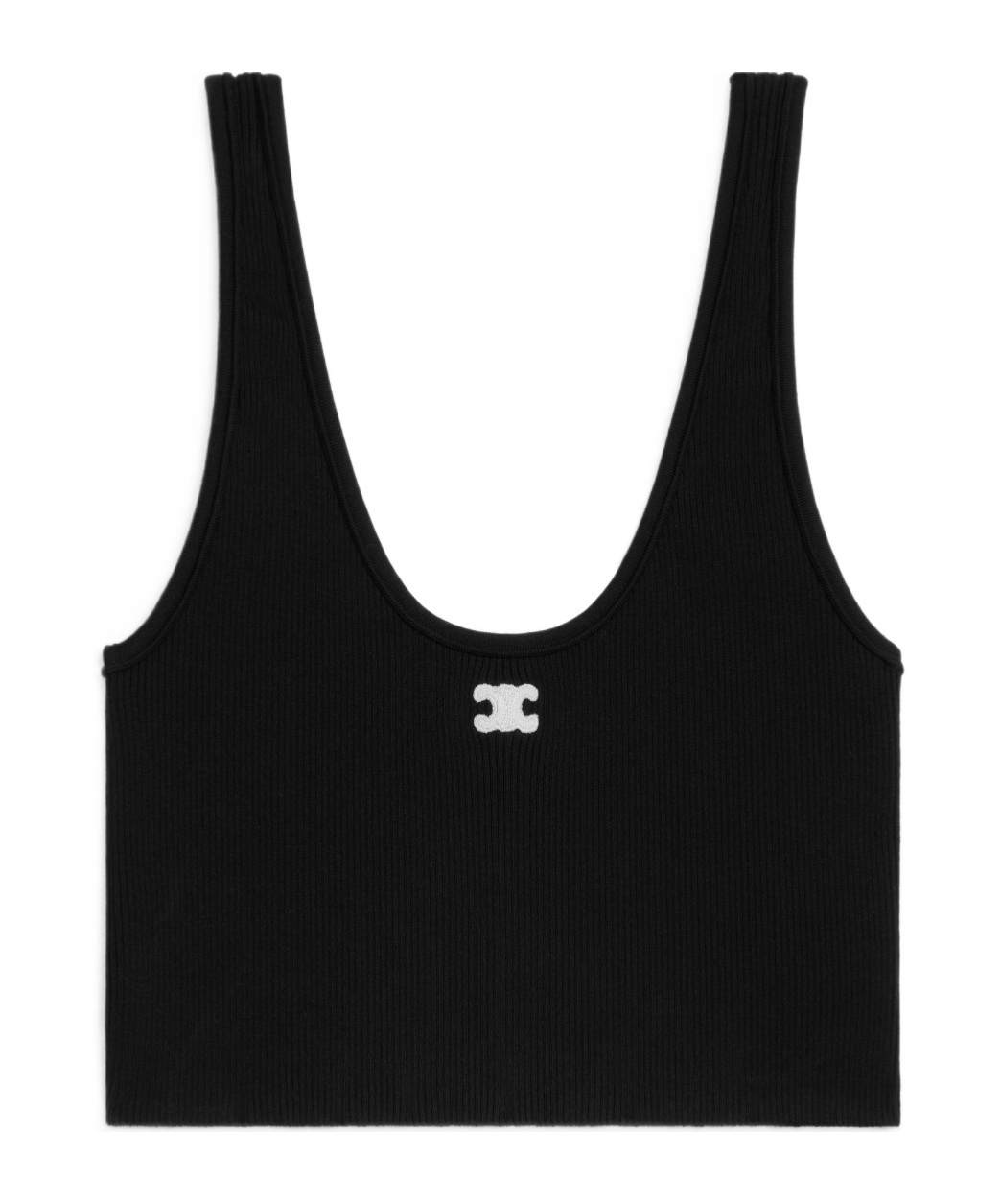 Celine Triomphe Bra In Athletic Cotton In Black