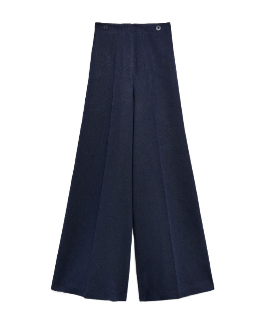 Max Mara High-waisted Wide Leg Pants In Black