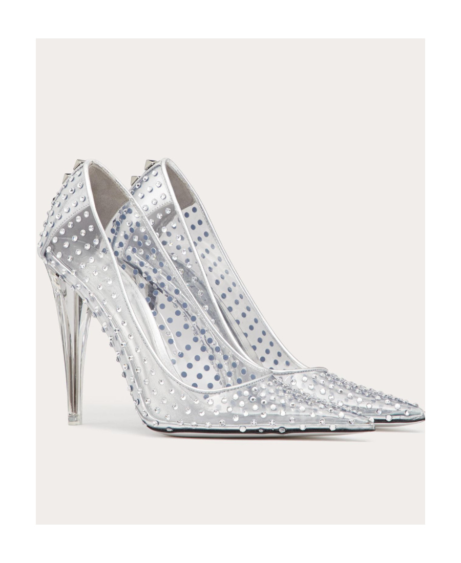 Valentino Garavani Pumps Mit Kristallen In White
