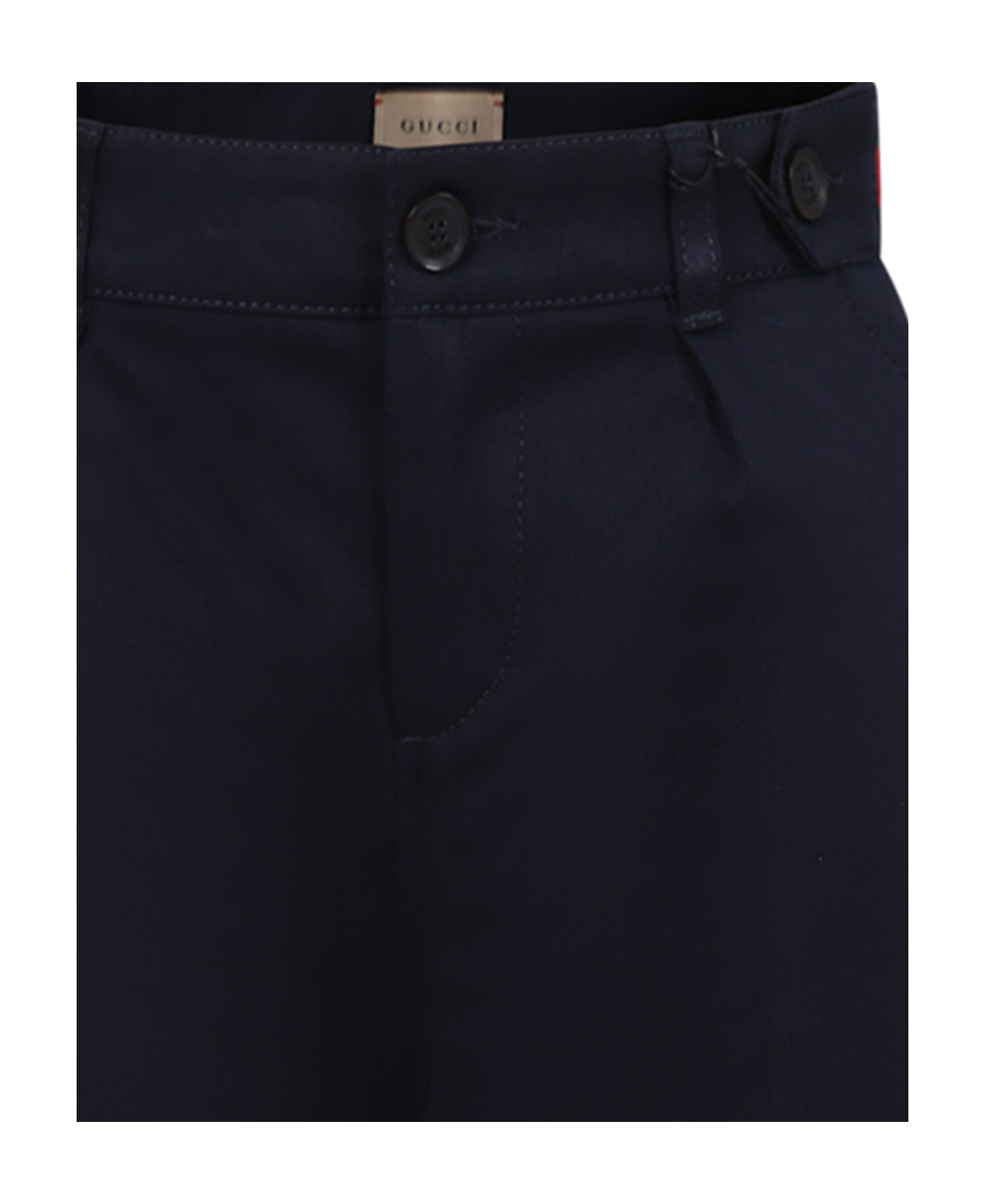 Gucci Web Stripe-detail Trousers In Black