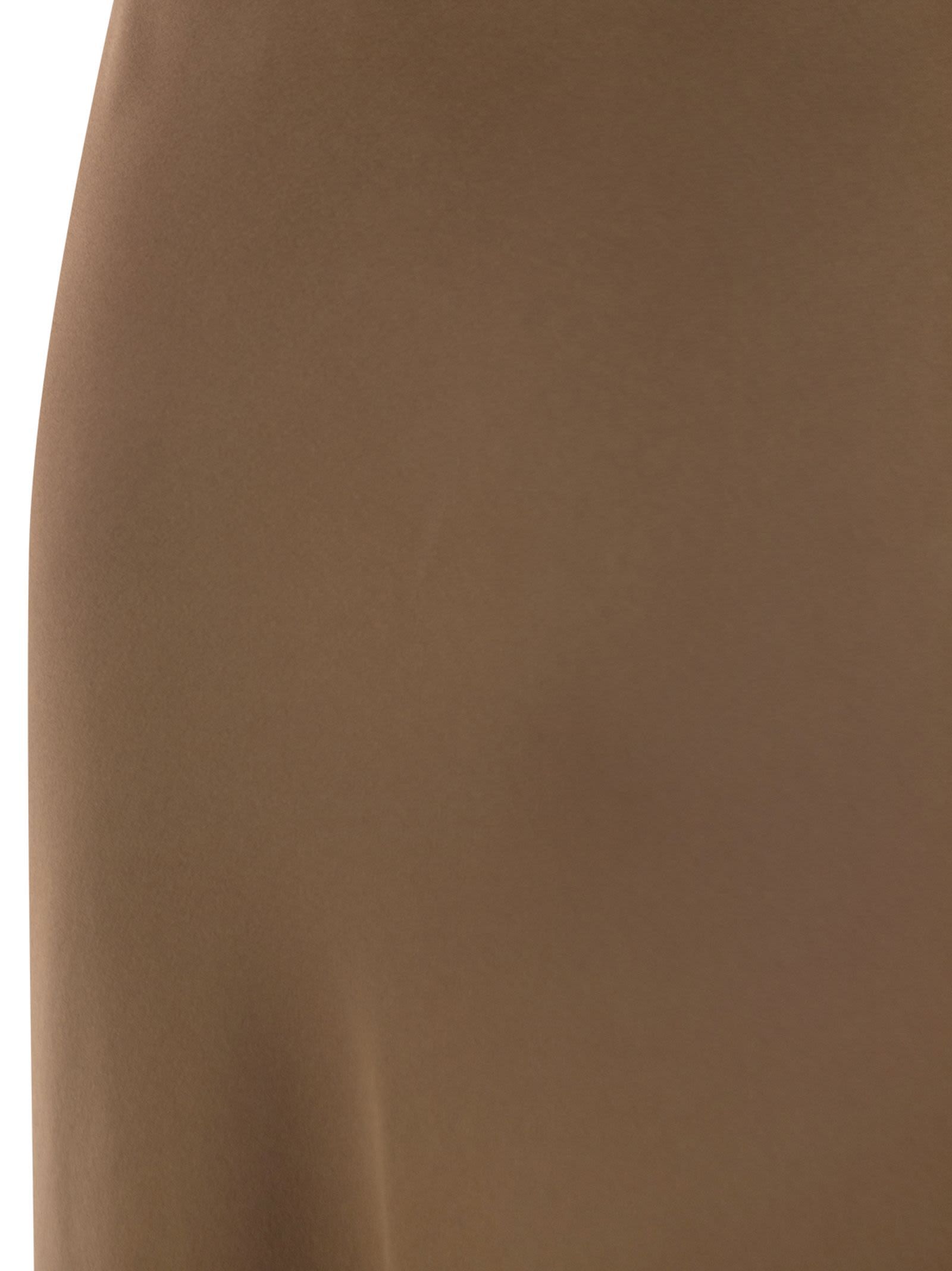 Max Mara Studio Satin Midi Skirt In Brown