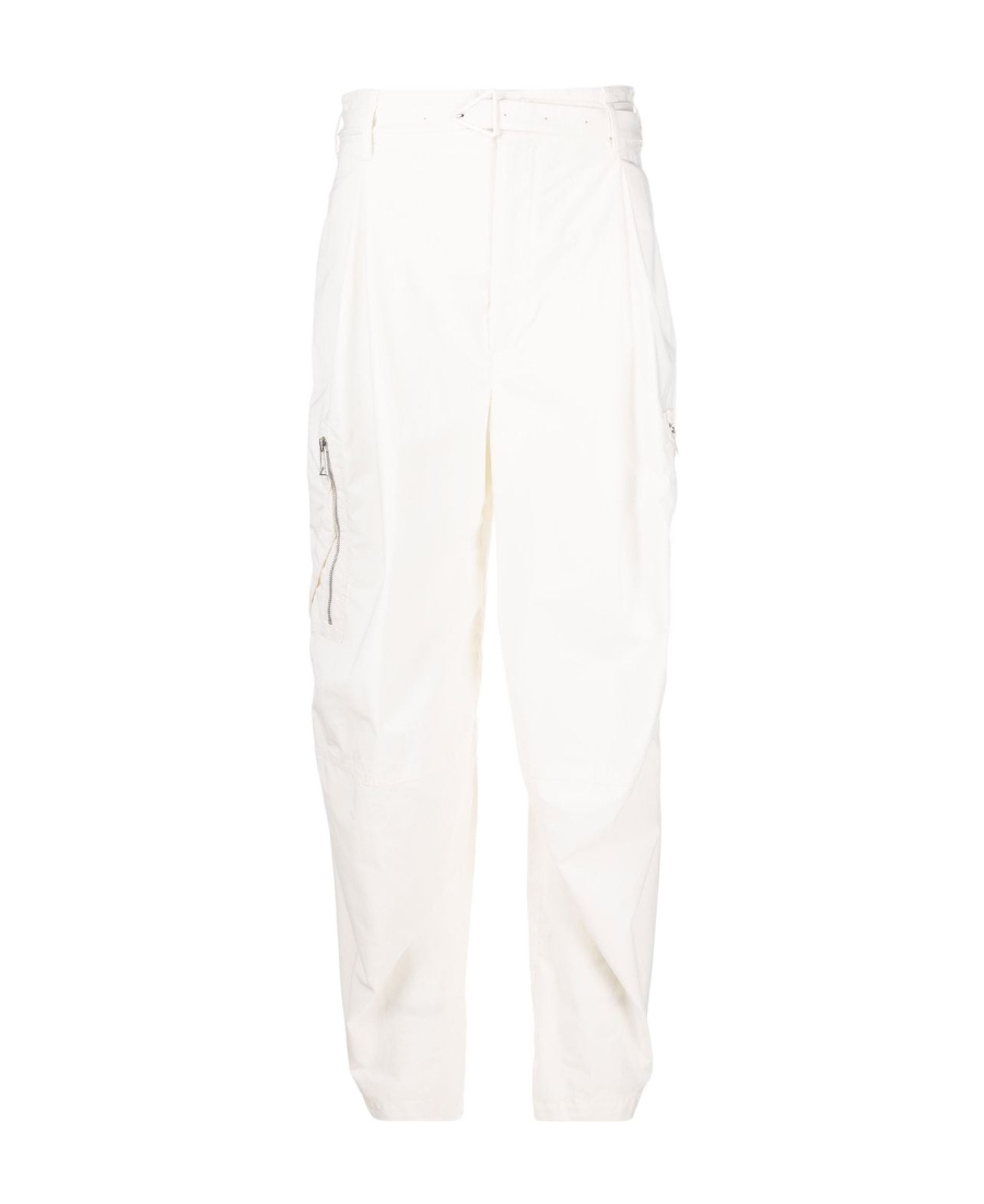 Shop Bottega Veneta Multiple-pocket Wide-leg Trousers In White