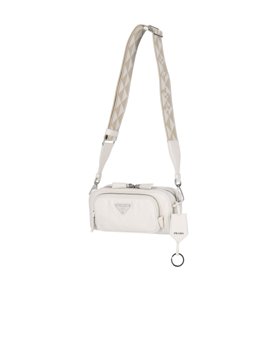 Prada Multi Pocket Crossbody Bag In White