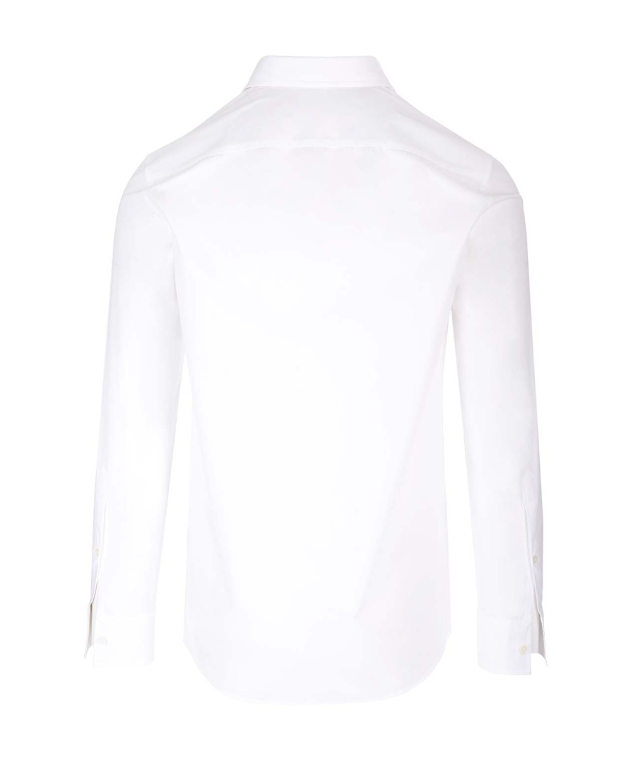 Valentino Poplin Cotton Shirt With Hidden Buttoning In White