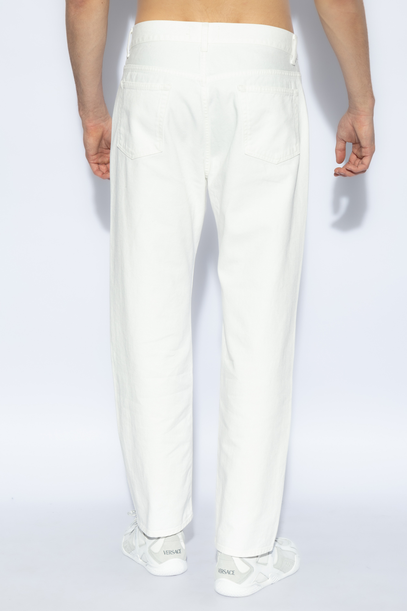 Shop Officine Generale Straight Jeans In White