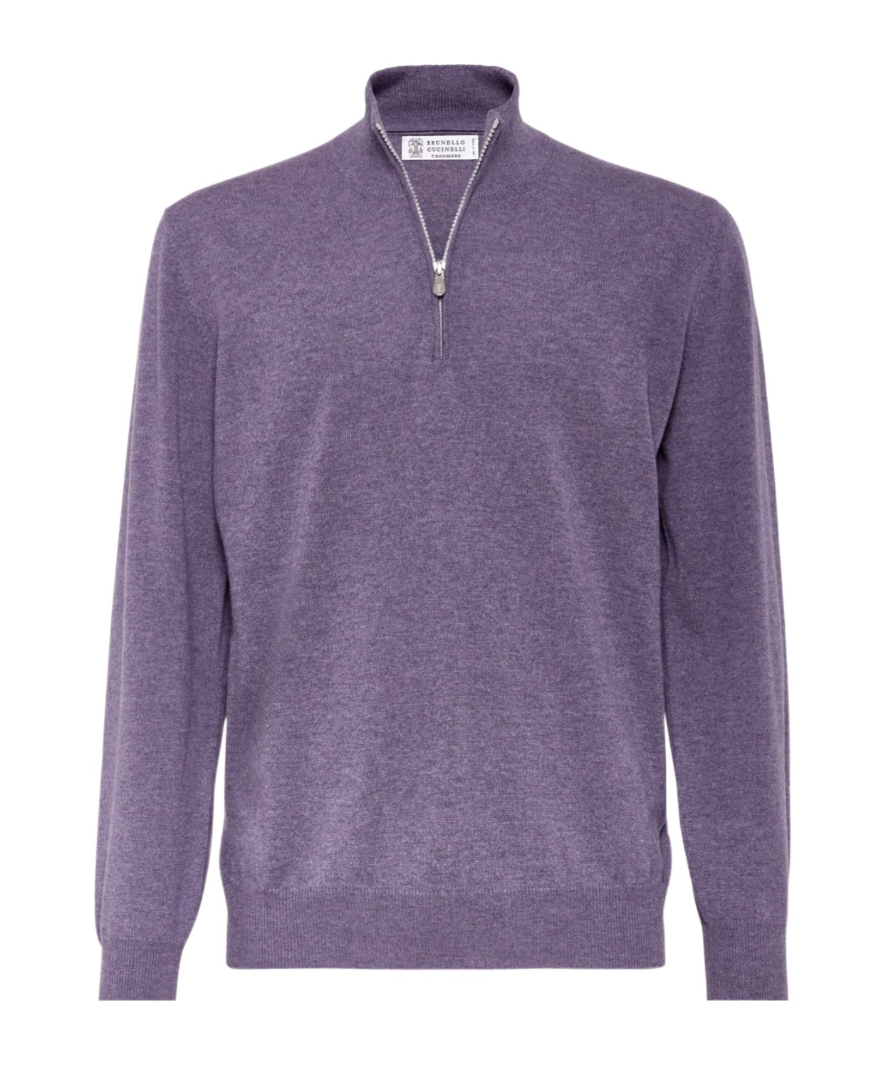 Brunello Cucinelli Men's Cashmere Quarter-zip Sweater In Purple