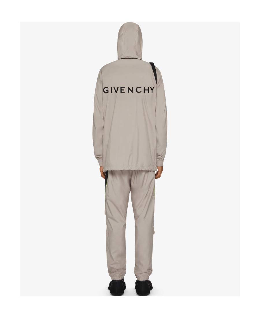 Givenchy Logo-print Hooded Jacket In Nude