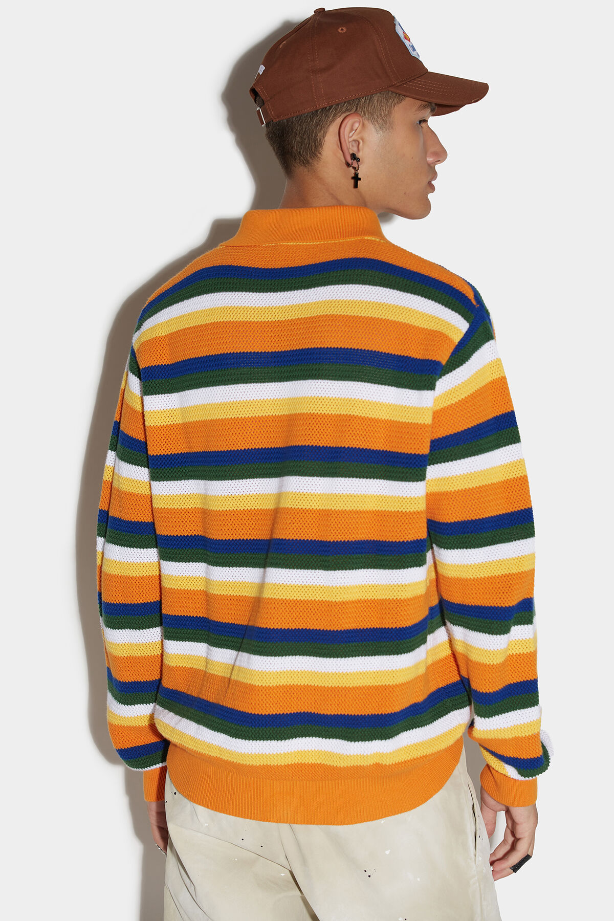 Dsquared2 Horizontal-stripe Polo Shirt In Multicolor