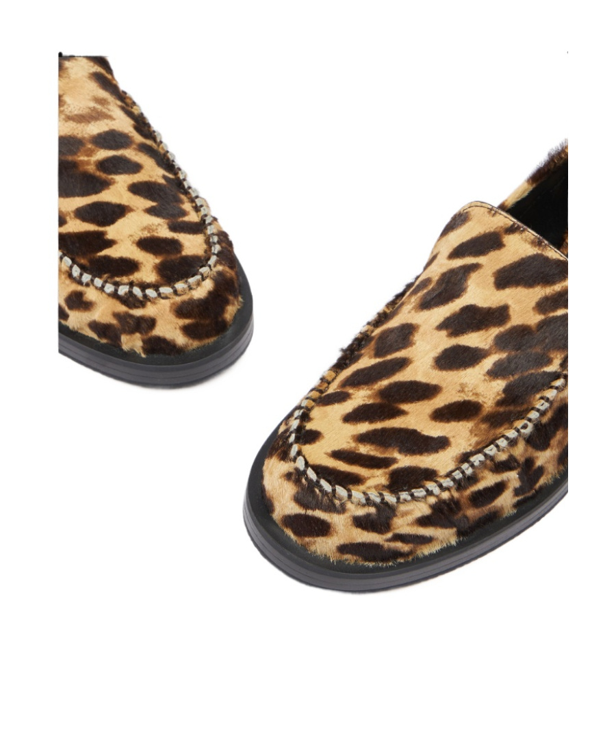 Stuart Weitzman Palmer Bold Loafer Womens Calf Hair S Loafers In Animal Print