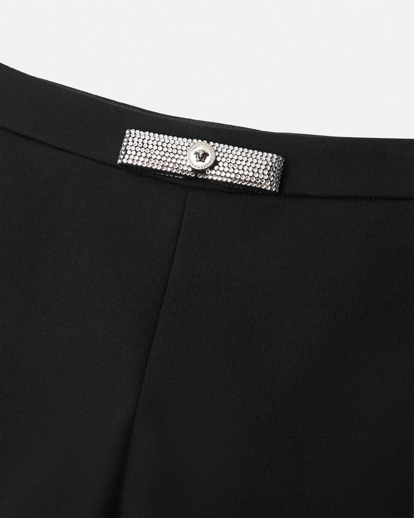 Versace Gianni Ribbon Shorts In Black