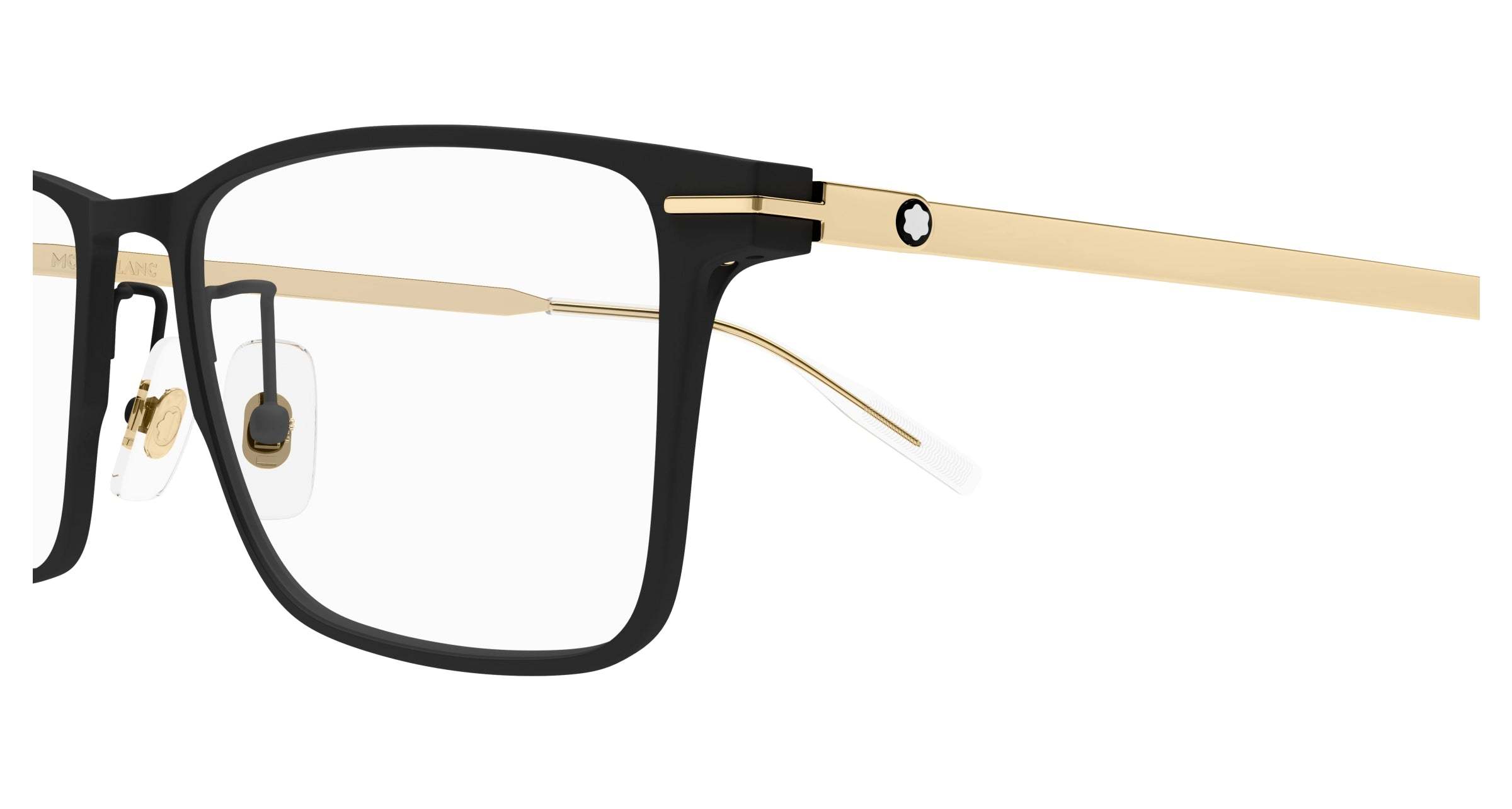 Montblanc Eyewear Square Frame Glasses In Black